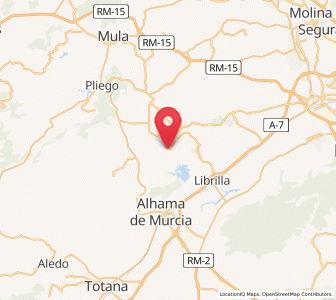 Map of Fuente Librilla, Murcia
