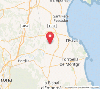 Map of Garrigoles, Catalonia