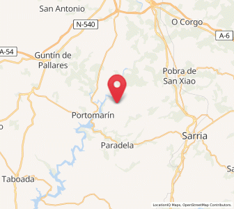 Map of Gondrame, Galicia