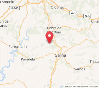 Map of Goyán, Galicia