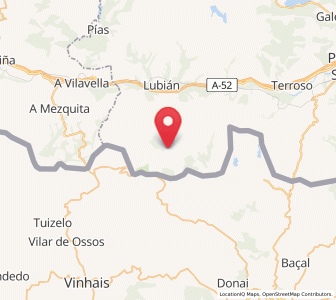 Map of Hermisende, Castille and León