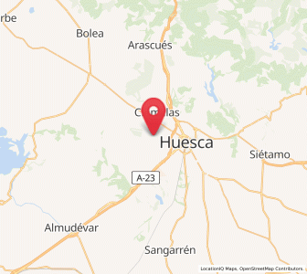 Map of Huerrios, Aragon