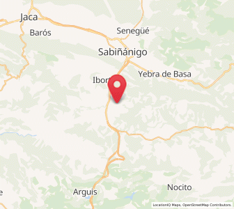 Map of Ipiés, Aragon