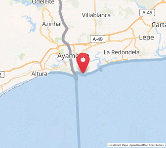 Map of Isla de Canela, Andalusia