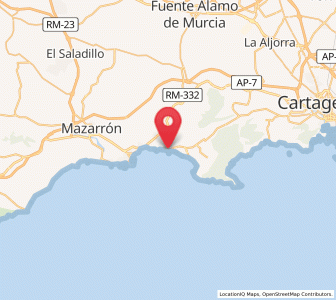 Map of Isla Plana, Murcia