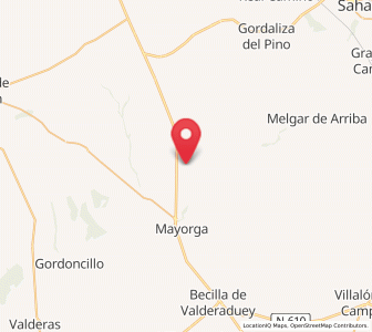 Map of Izagre, Castille and León