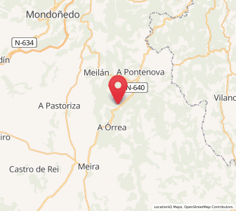 Map of Judán, Galicia
