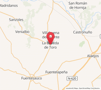 Map of La Bóveda de Toro, Castille and León