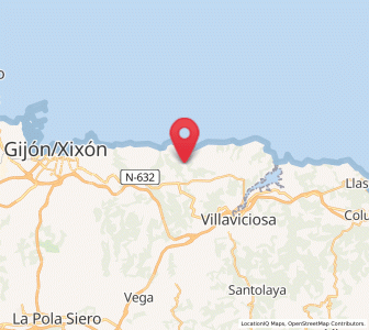 Map of La Cerra, Asturias
