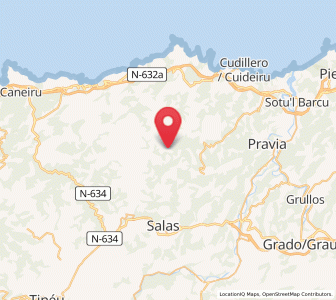 Map of La Folguerosa, Asturias