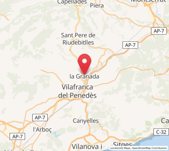 Map of La Granada, Catalonia