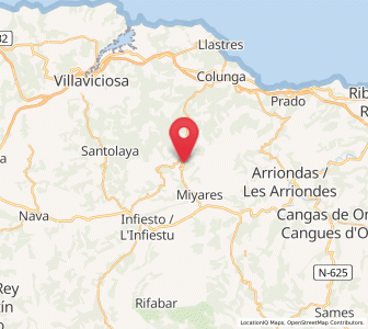 Map of La Infiesta, Asturias