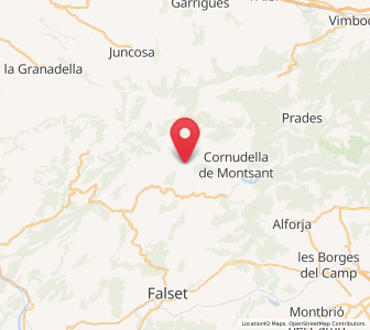 Map of la Morera de Montsant, Catalonia