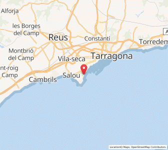 Map of La Pineda, Catalonia