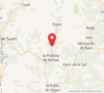 Map of La Plana de Mont-Ros, Catalonia