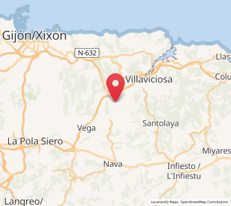 Map of La Rivera, Asturias