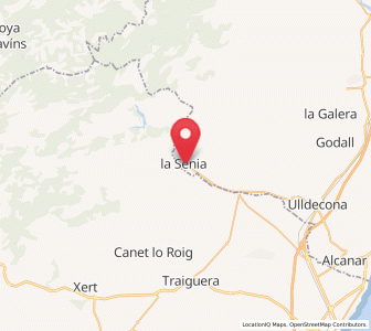 Map of la Sènia, Catalonia