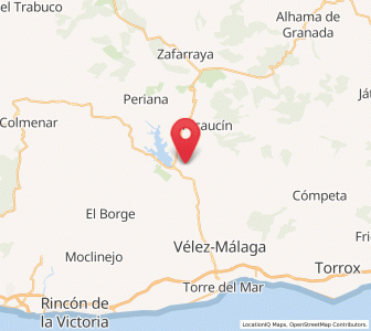 Map of La Viñuela, Andalusia