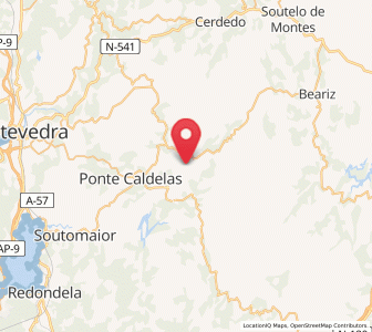 Map of Lama, Galicia