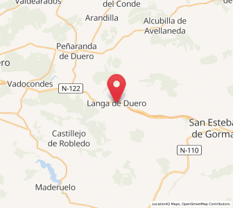 Map of Langa de Duero, Castille and León