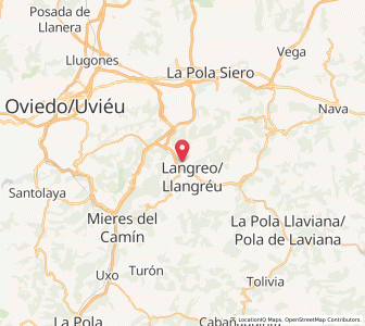 Map of Langreo, Asturias
