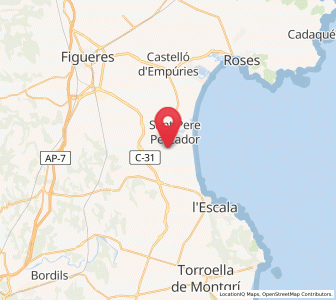 Map of l'Armentera, Catalonia