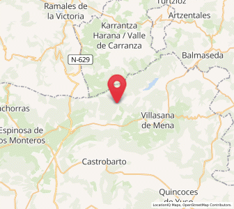 Map of Las Bárcenas, Castille and León