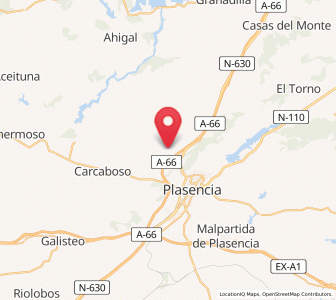 Map of Las Berrozanas, Extremadura