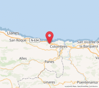Map of Las Conchas, Asturias
