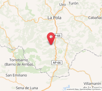 Map of Las Monas, Asturias