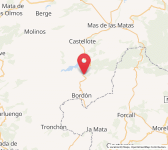 Map of Las Planas, Aragon