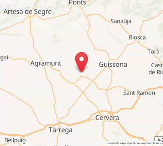 Map of les Pallargues, Catalonia