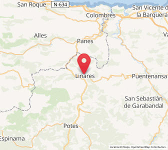 Map of Linares, Cantabria