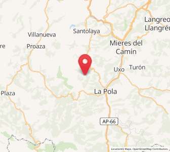 Map of Llamo, Asturias