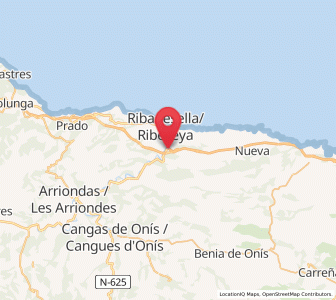 Map of Llovio, Asturias