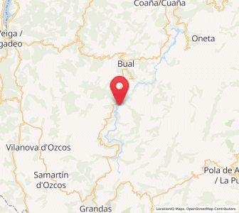 Map of Lombatín, Asturias