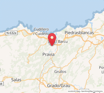 Map of Los Cabos, Asturias