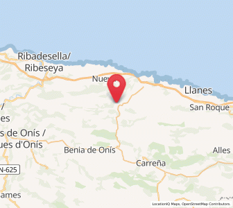 Map of Los Callejos, Asturias