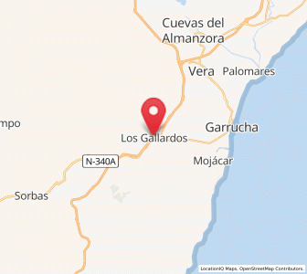 Map of Los Gallardos, Andalusia