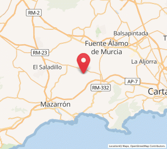 Map of Los Vivancos, Murcia