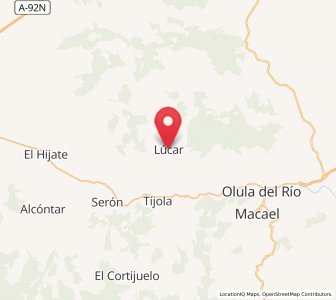 Map of Lúcar, Andalusia