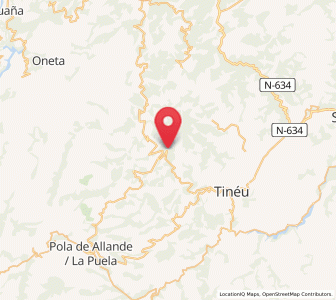 Map of Luciernas, Asturias