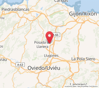 Map of Lugo de Llanera, Asturias