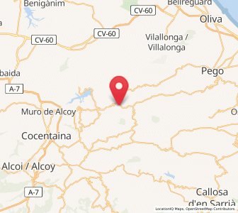 Map of Margarida, Valencia