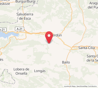 Map of Martés, Aragon