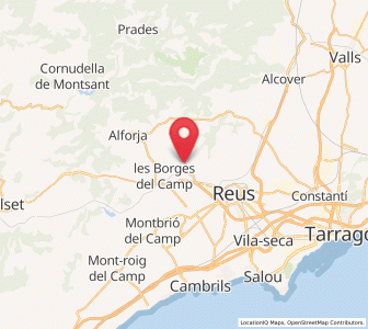 Map of Maspujols, Catalonia