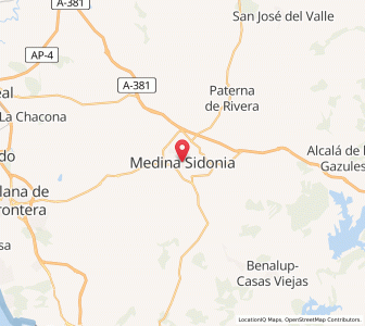 Map of Medina-Sidonia, Andalusia