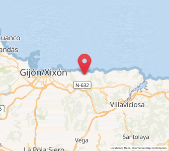 Map of Medio, Asturias