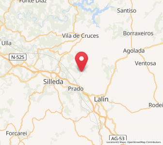 Map of Meijome, Galicia