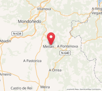 Map of Meilán, Galicia
